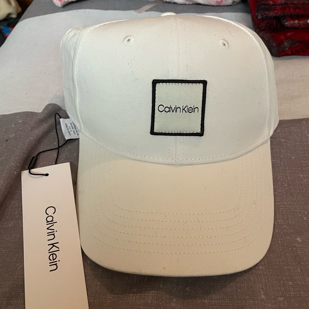 White Calvin Klein hat